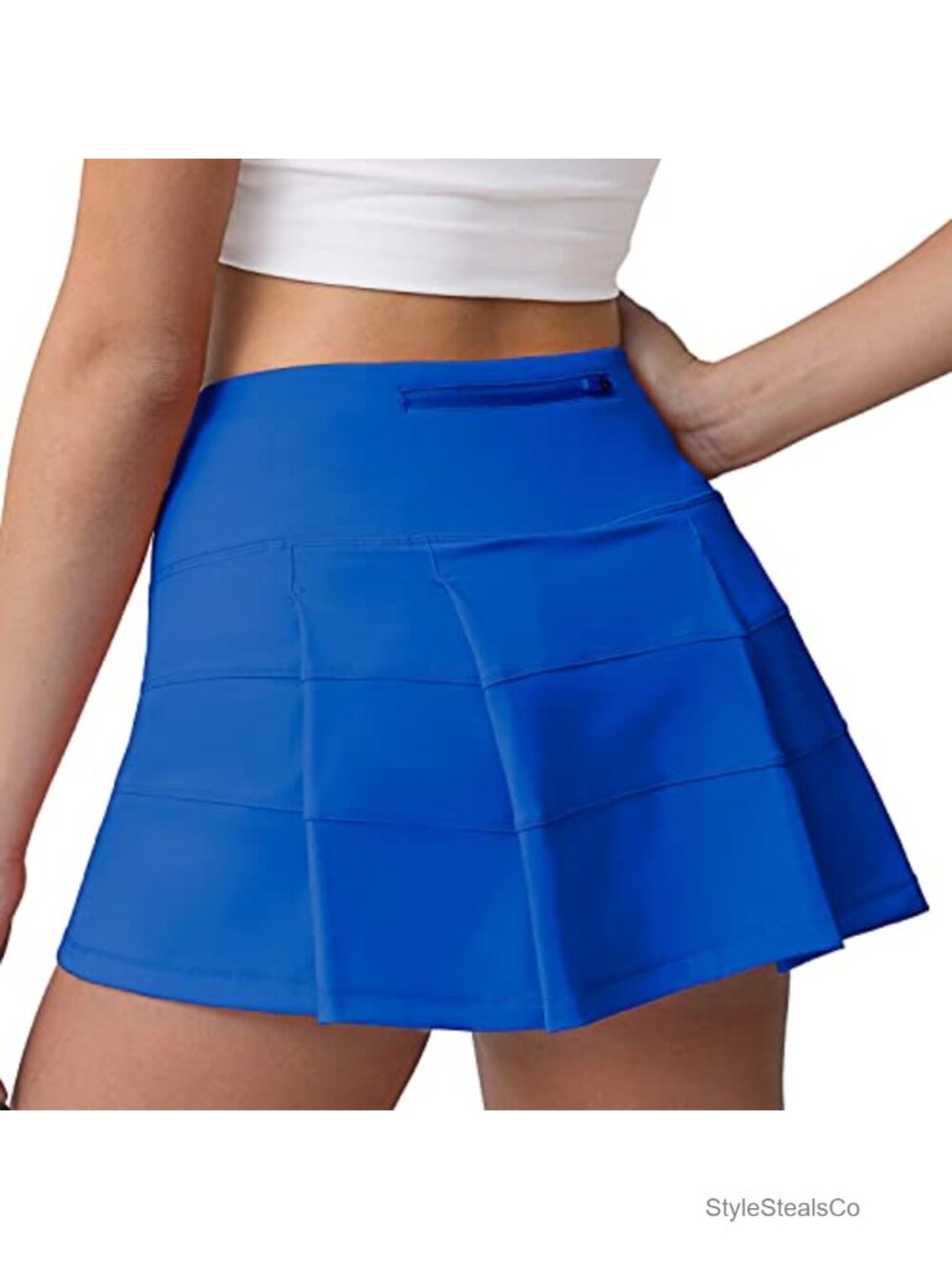 High Waisted Pleated Tennis Skirt with Pockets Athletic Golf Skorts for Women - Picture 4 of 6